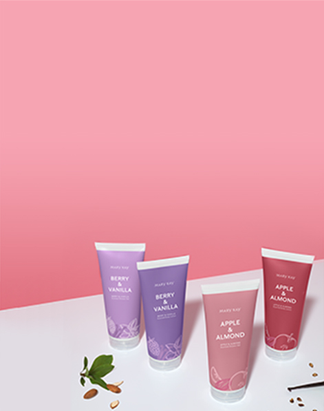 Mary Kay Body Care in Apple & Almond and Berry & Vanilla scents.