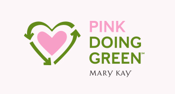 A photo of the Mary Kay Pink Doing Green logo
