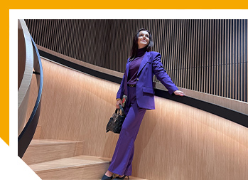 Image of woman standing inside