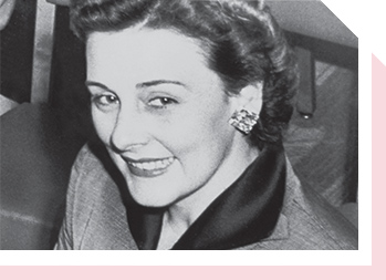 Black and white photo of a woman smiling