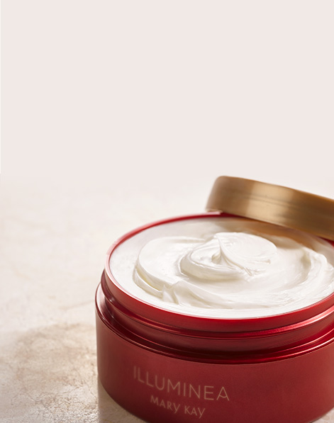Open jar of Limited-Edition Mary Kay Illuminea Body Souffle