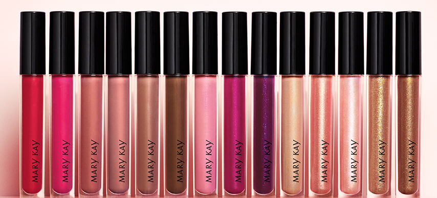 All 14 shades of New Mary Kay Unlimited Lip Gloss rotating. 