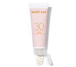 A hero product shot of Mary Kay Mineral Facial Sunscreen Broad Spectrum SPF 30