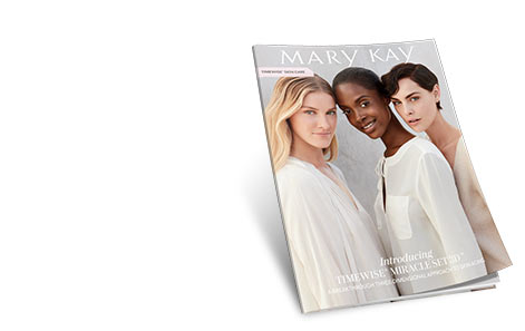Mary Kay’s eCatalog is shown with the new TimeWise Miracle Set 3D skin care regimen on the cover.